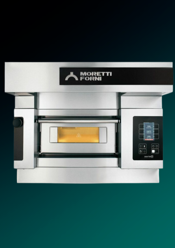 Piec jednokomorowy S50 z okapem i bazą, 890x1210(+250)x(H)710, Moretti Forni PIEC 1 KOMOROWY Z OKAPEM I BAZĄ MORETTI FORNI S50 MFS50M